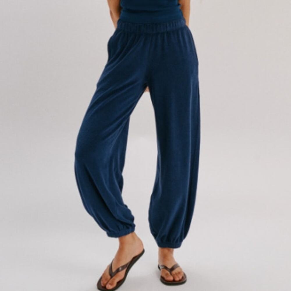 Suzie Kondi Women's Navy Terry Paxos Pants Size M